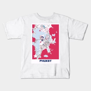 Phuket - Thailand MilkTea City Map Kids T-Shirt